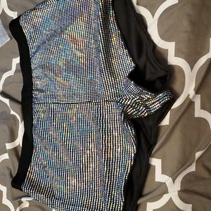 Holographic sequin shorts LG